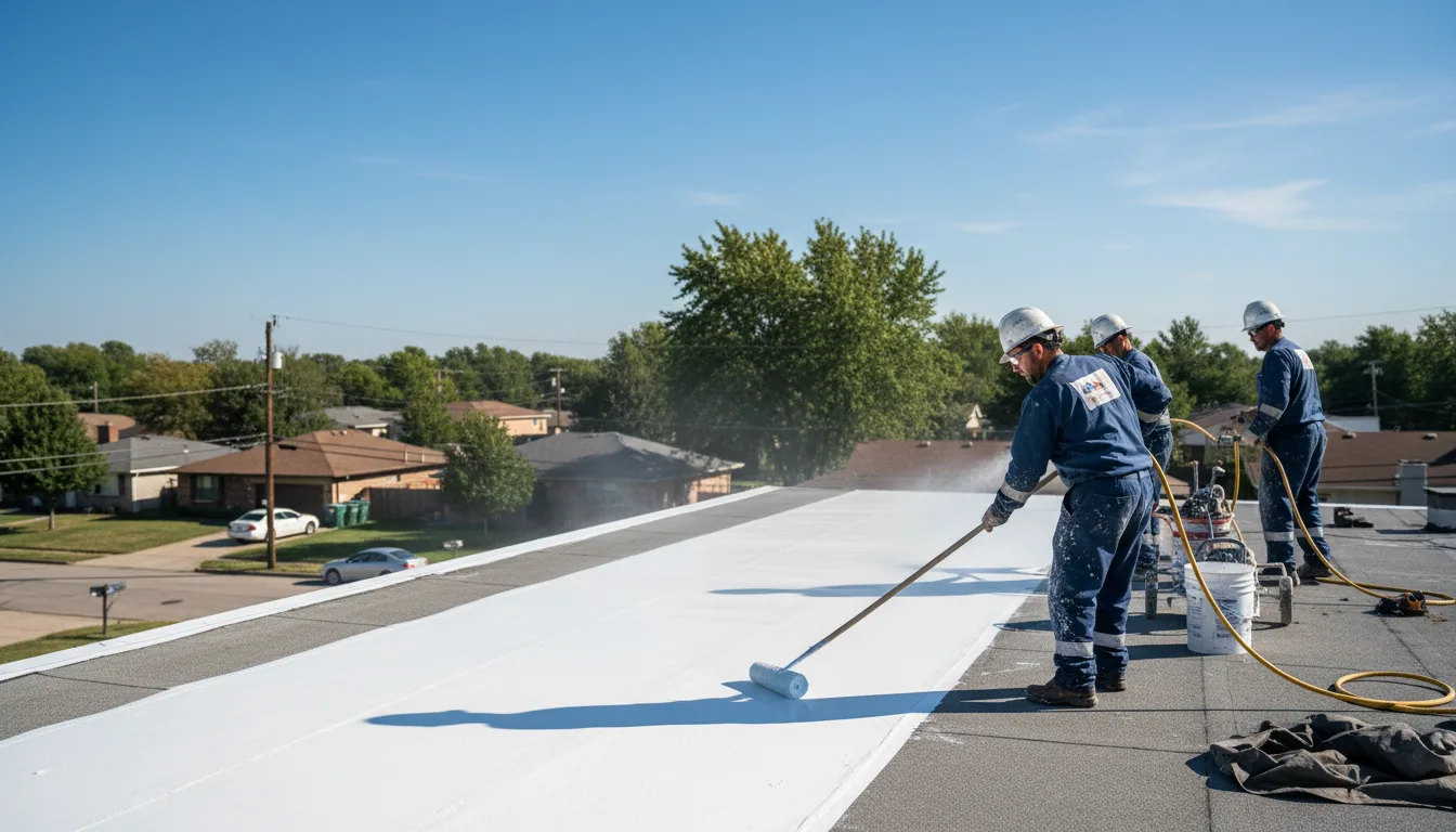 Commercial roof coating in Grantsburg, IL near me
